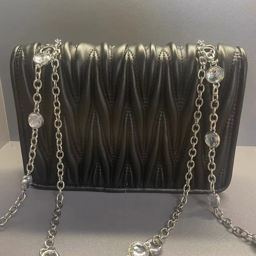 【褶皱小方包】真皮摄影包包茉