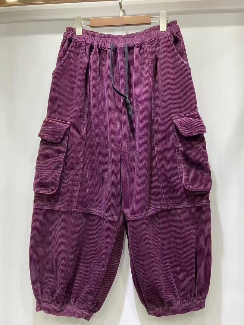 109加绒加厚灯芯绒工装裤设计