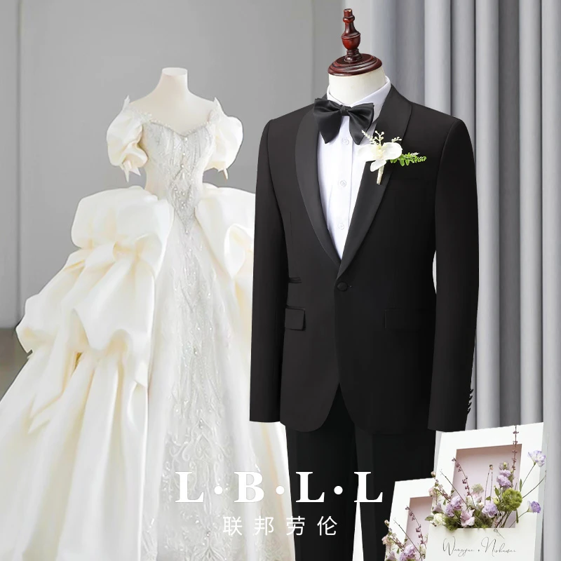 联邦劳伦新品塔士多礼服新郎结婚西装男套装青果溯源好物礼服婚礼