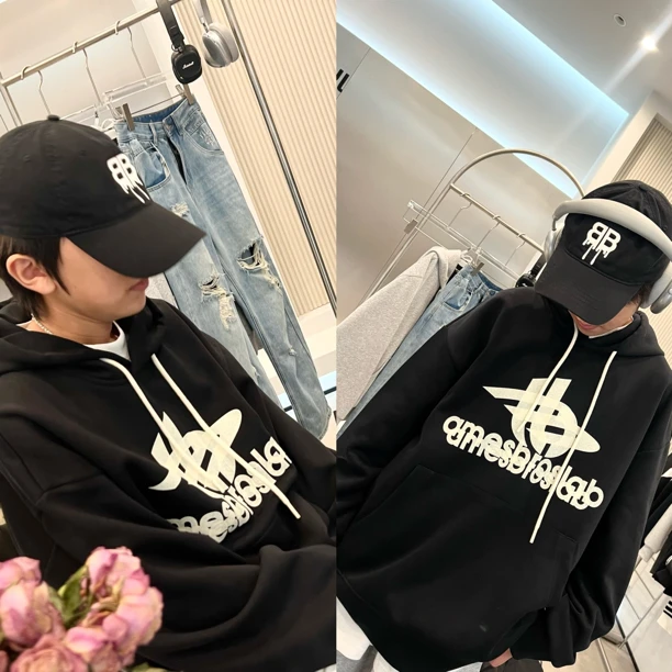 [JJ]黑色印花戴帽酷感潮流时尚 百搭 出街 卫衣 （秋意满满）