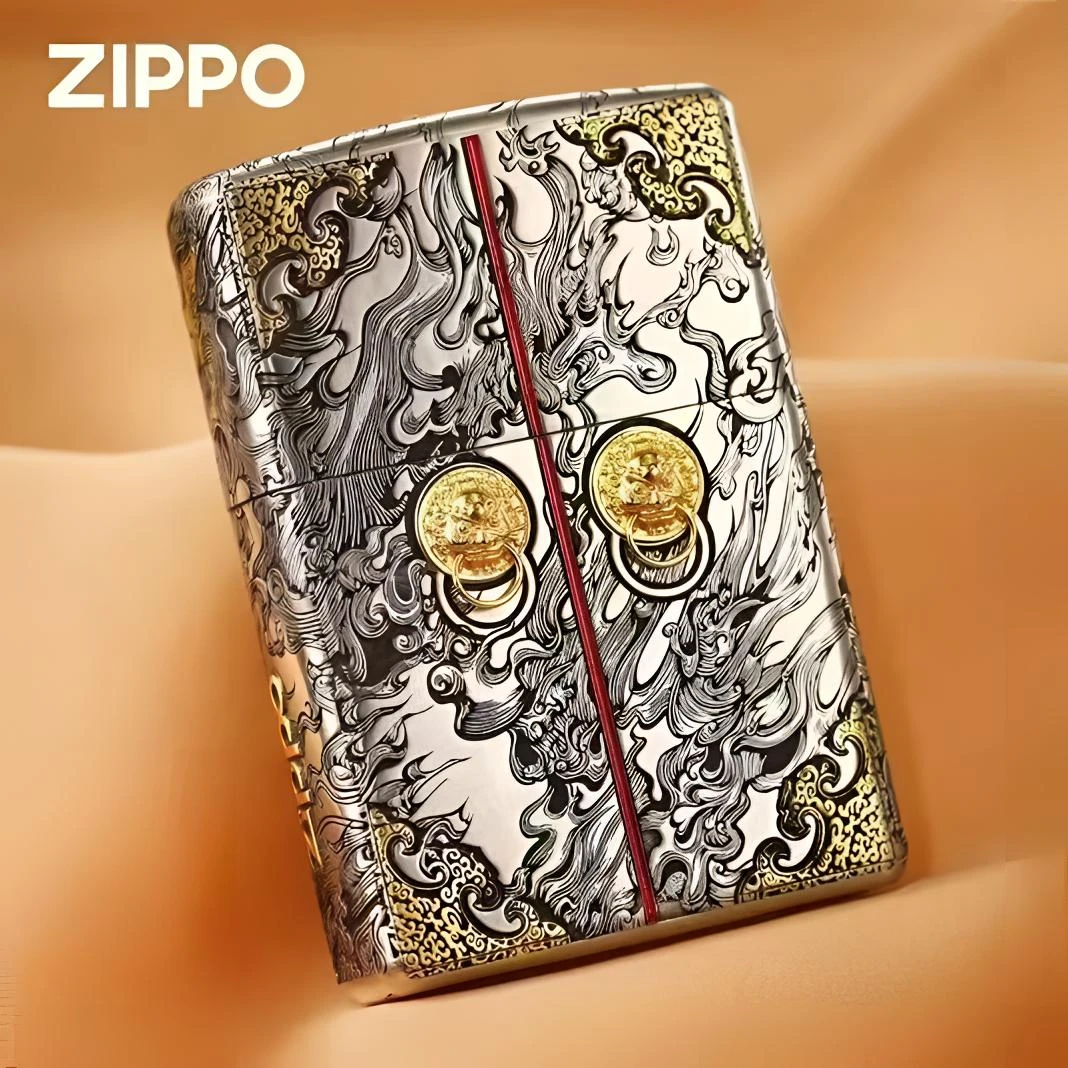 ZIPPO/之宝【门神】国风元素 趴窝苗寨银匠 防风打火机DY9902TJ