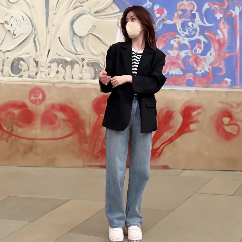 黑色西装外套女2025春秋韩版新款休闲百搭小个子高级上衣显瘦西服