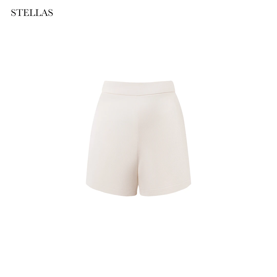 STELLAS【拂晓柔白】醋酸肌理感休闲短裤