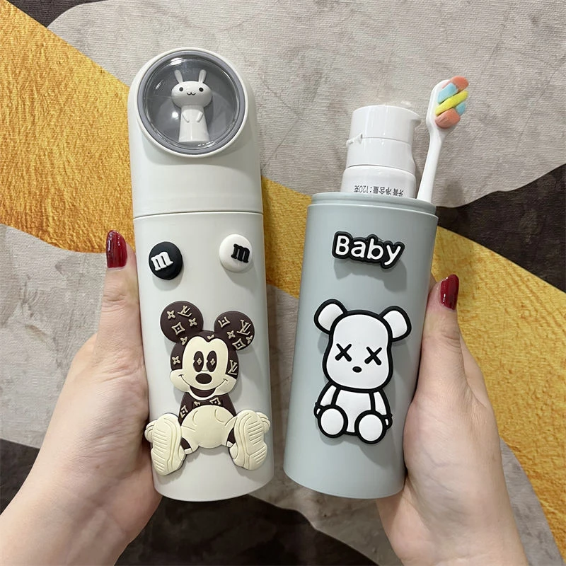 旅行刷牙杯便携式可爱牙膏收纳盒牙刷漱口杯牙具学生宿舍洗漱套装