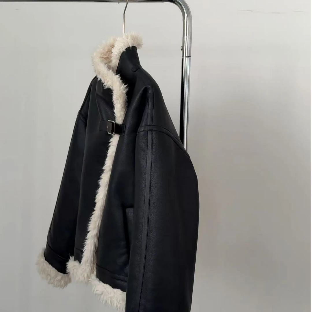 清8155绒边机车棉服   no.退no.换