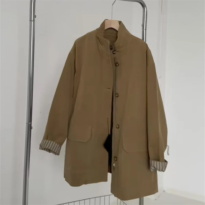 清6327加厚风衣外套    no.退no.换