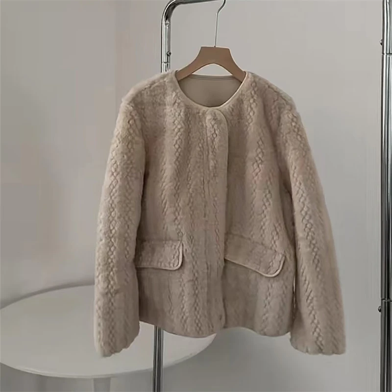 清2712两色绒绒外套no.退no.换