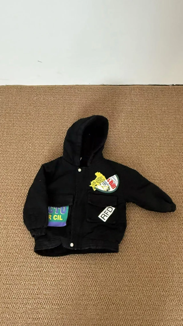 清儿童彩字母棉服NO.退NO.换