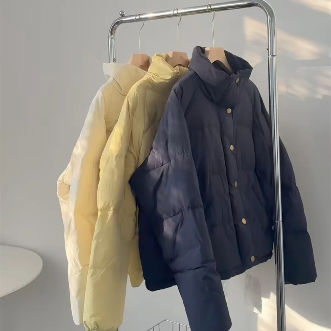 清8809按扣纯色羽绒服no.退no.换