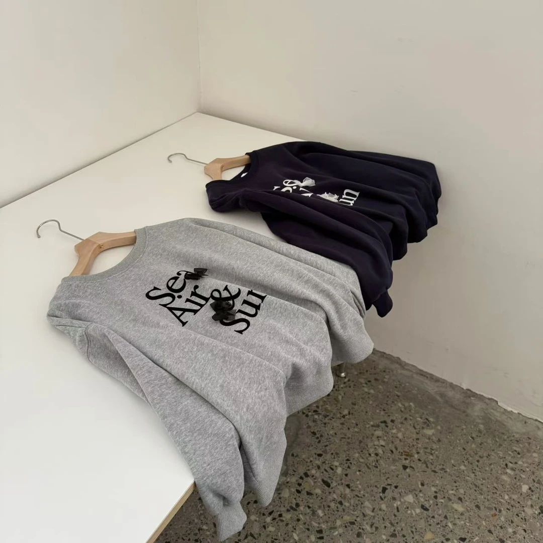 字母蝴蝶结卫衣no.退no.换