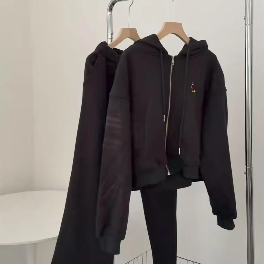 清加绒卡通鼠休闲套装外套裤子 no.退no..换