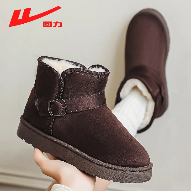 回力棉靴女款百搭学生短筒防寒保暖鞋冬季2025新款加绒加厚雪地靴