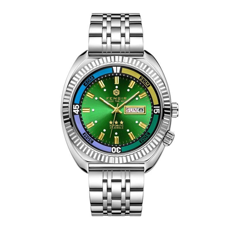 【6】大表盘男士双日历镂空经典腕表