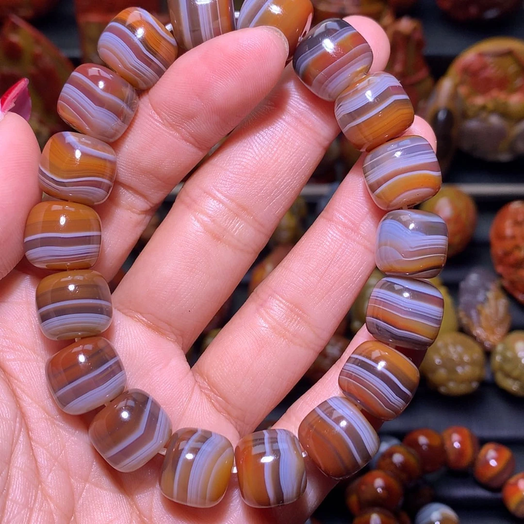 【闪购商品】玛瑙/玉髓手链未镶嵌浩*