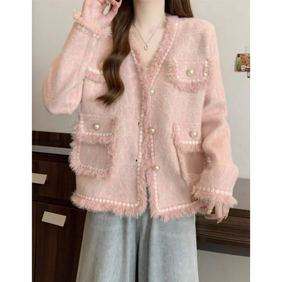 【慧慧】现1.7女装针织时尚百搭印花显瘦白色气质减龄设计感