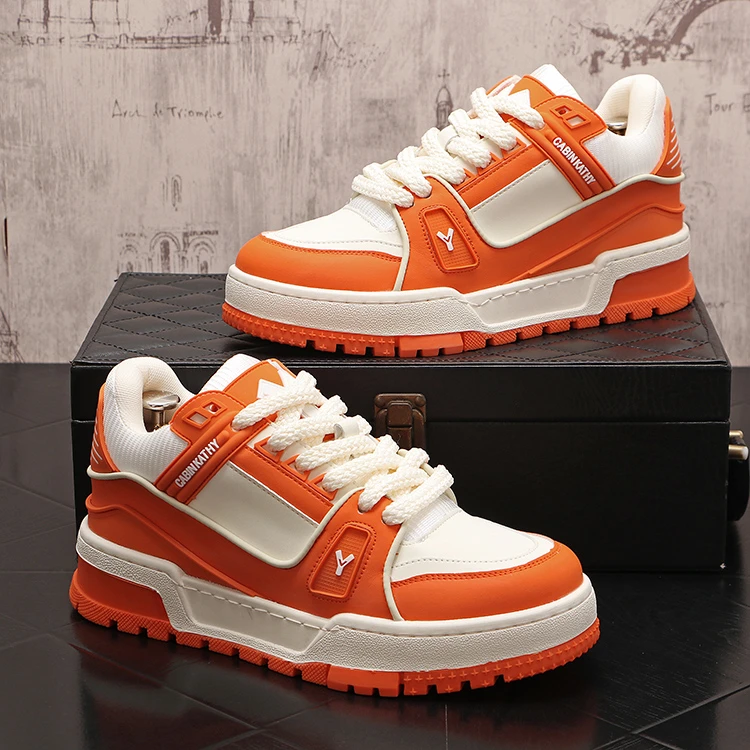 百搭水钻男小白鞋男士运动白色时尚春季潮鞋厚底高帮男士运动白色