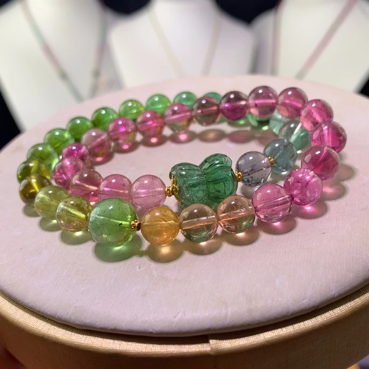 双色碧玺手链未镶嵌