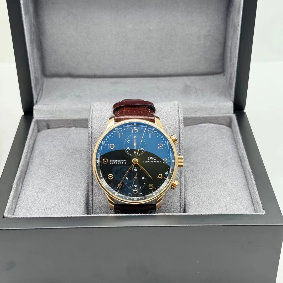 99新 IWC/万国 葡萄牙系列时点半 18k金自动机械 表径40.9mm 单表