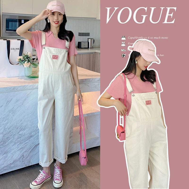 春夏新款减龄孕妇装背带裤小个子孕妈夏季外穿宽松休闲韩版薄款