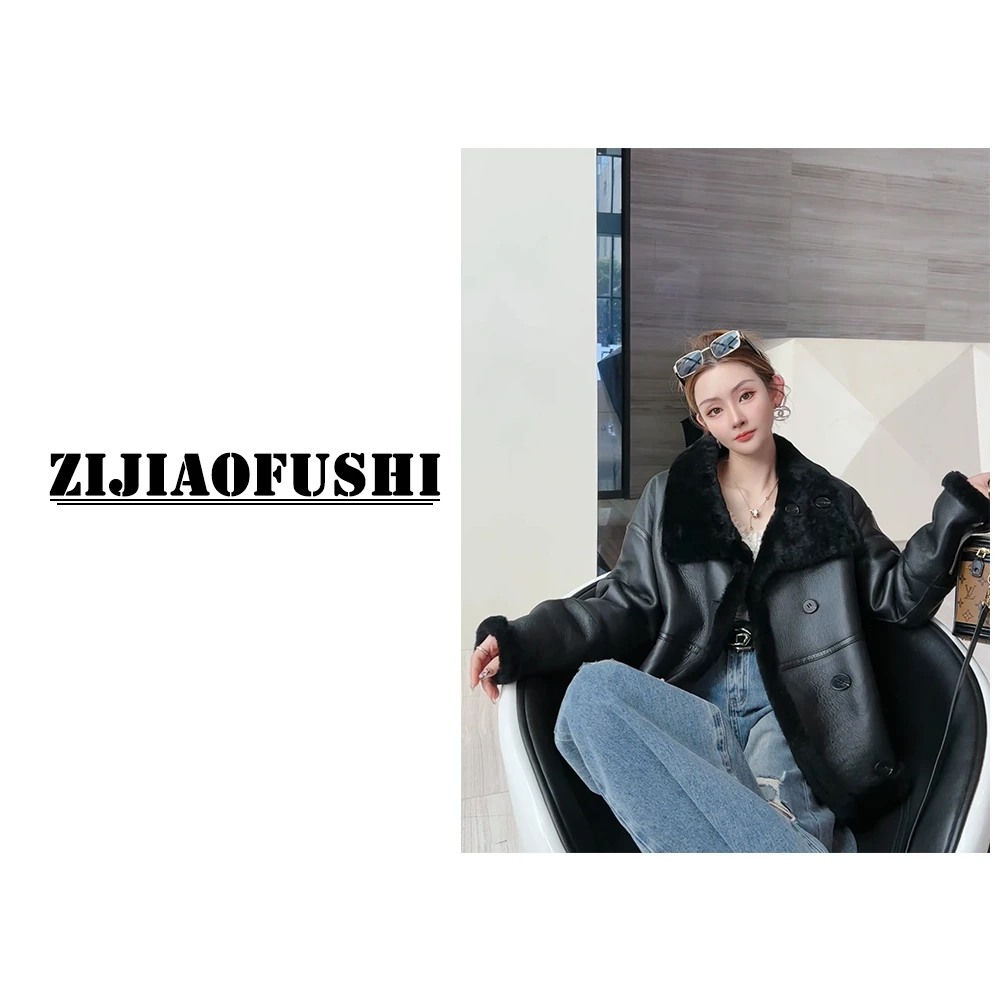 两面穿真皮皮毛一体中长款外套   ZJPZ-F2312    5