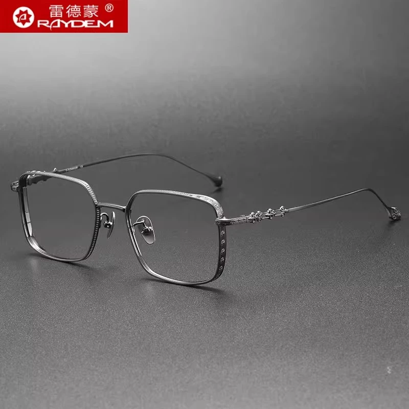 雷德蒙超轻纯钛近视眼镜框男方框防蓝光平光镜架女可配散光眼睛架