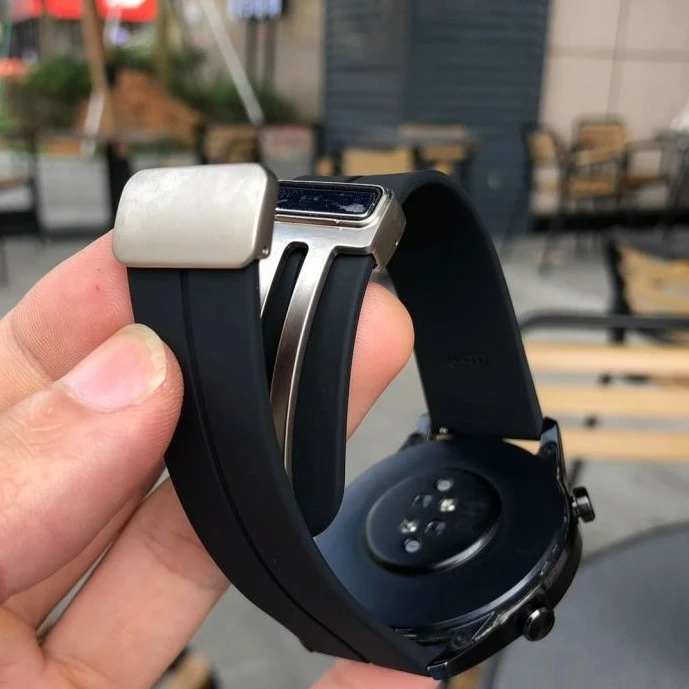 适用华为智能手表gt3表带watch3硅胶磁吸扣荣耀运动小米三星配件