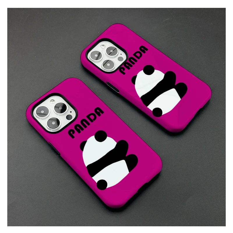 适用于苹果16/15/14手机壳13/12草莓熊猫精孔全包菲林dy9992菲林