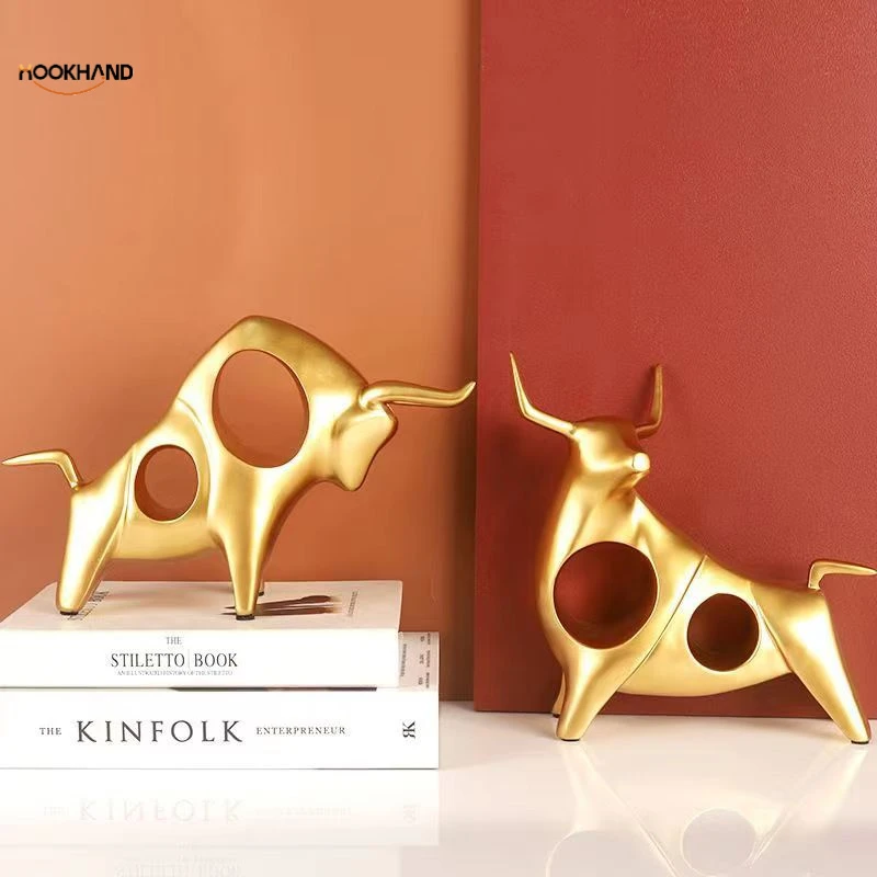 简约现代招财客厅现代家居客厅高档办公室装饰布置牛气冲天摆件