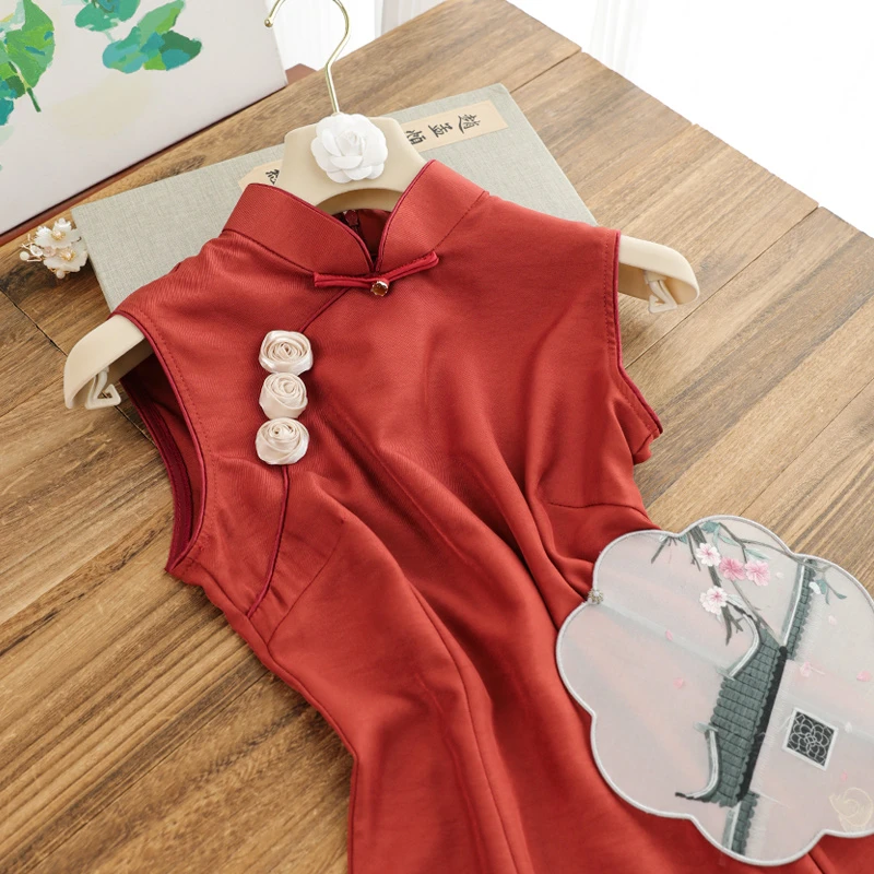 俏娘鱼【花样年华】2025年日常可穿气质夏季优雅改良无袖新中式旗袍