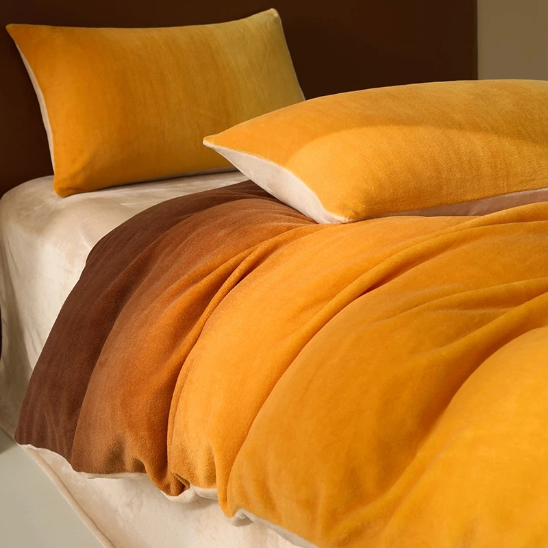 A类牛奶绒床上四件套冬季珊瑚绒法兰绒床单被套2025新款双面加绒