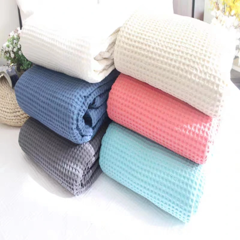 外贸精梳棉纯棉蜂巢床单双人加厚防滑柔软透气水洗全棉华夫格床单