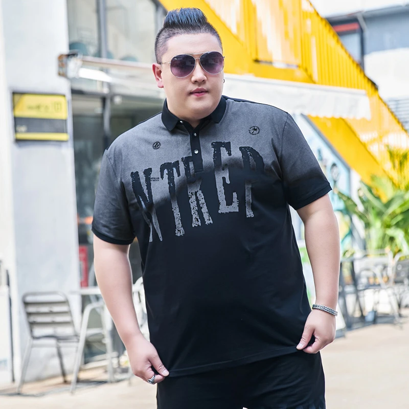 特肥大码男装胖子polo衫男短袖翻领夏季新款加肥加大号半袖T恤7XL