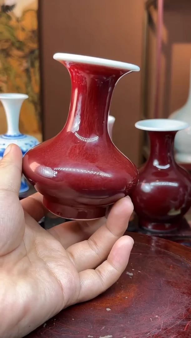 【闪购商品】瓶陶瓷小摆件小花器加底座