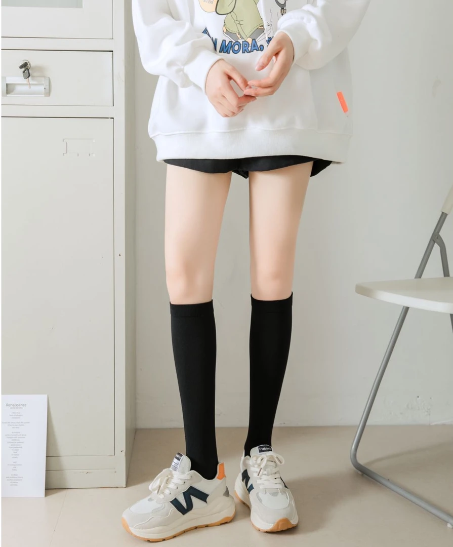 2024跳操跳绳压缩袜跑步越野压力袜运动袜小腿袜