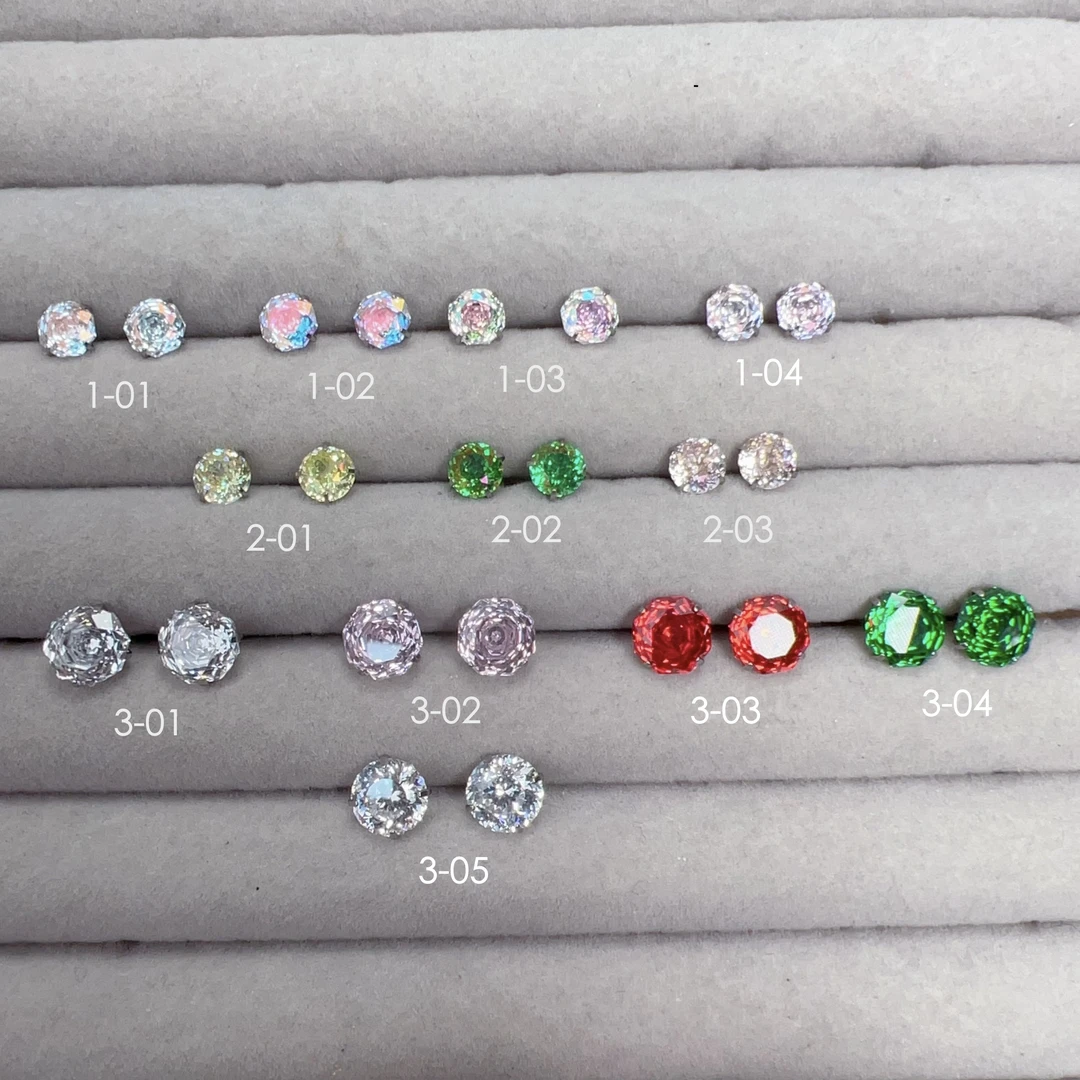 【EL饰品】高碳钻玫瑰切炫彩镀膜