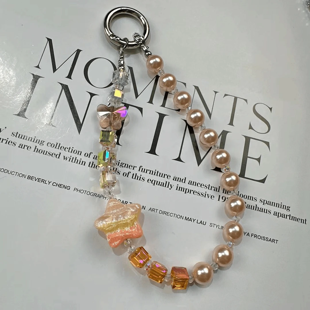 【油画星星】手工女挂饰通用防丢手提防摔手机链钥匙扣挂件挂脖短款