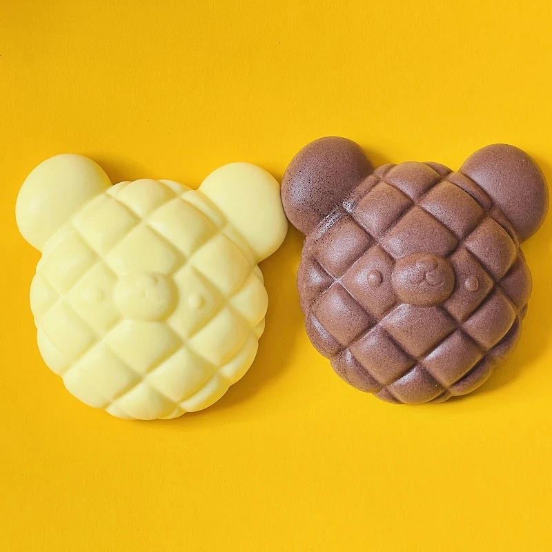 湿软绵绵熊头菠萝包香味慢回弹解压治愈放松无聊追剧助眠玩具礼物