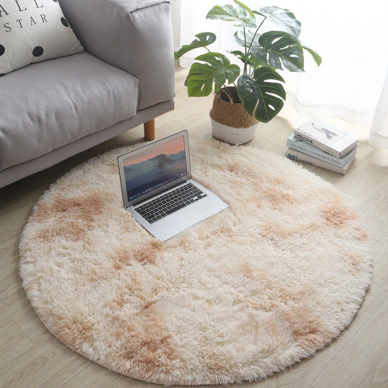 圆形地毯卧室床边毯客厅网红沙发吊篮电脑转椅化妆椅脚垫拍照毛毯