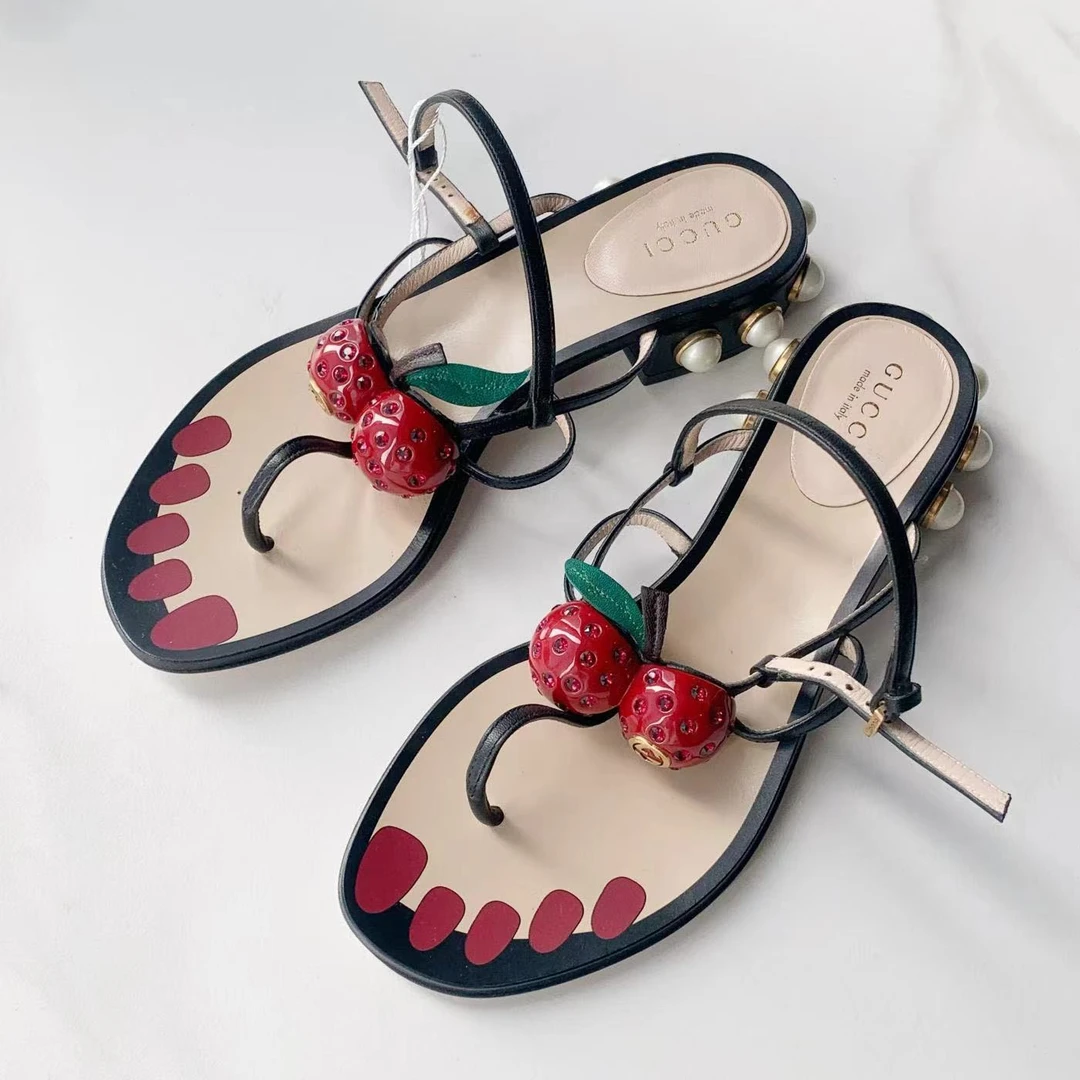 95新 GUCCI/古驰 安洁利严选凉鞋/XK0108763