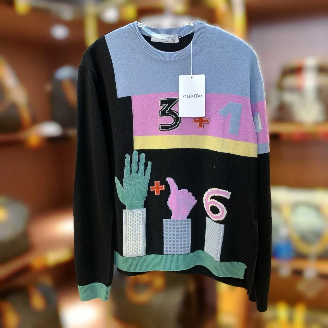 95新 Valentino/华伦天奴  安洁利严选毛衣/YK0088285