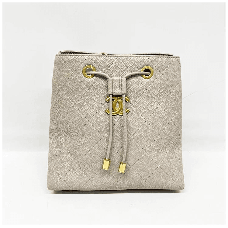 95新 Chanel/香奈儿 安洁利田哥抽绳水桶包/BK0135498