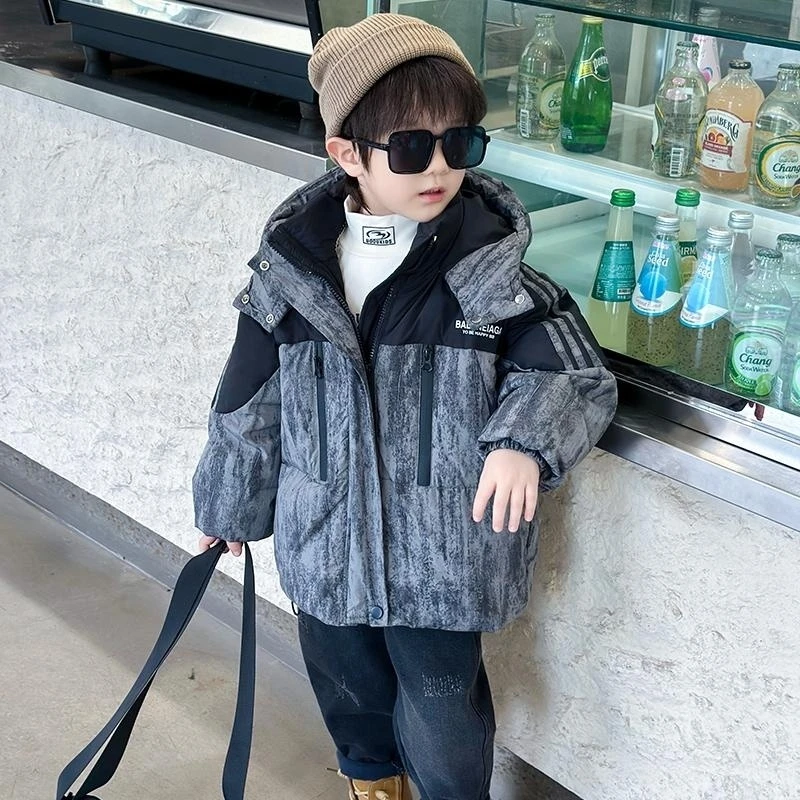 男童棉服2025新款儿童冬装加厚冬装外套小男孩冬季棉服宝宝棉袄潮