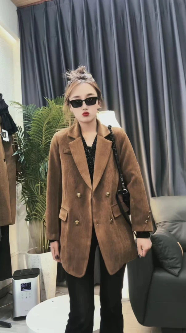 短款外套  801 气质网红时尚百搭潮流毛呢设计师秋冬气质网红时尚