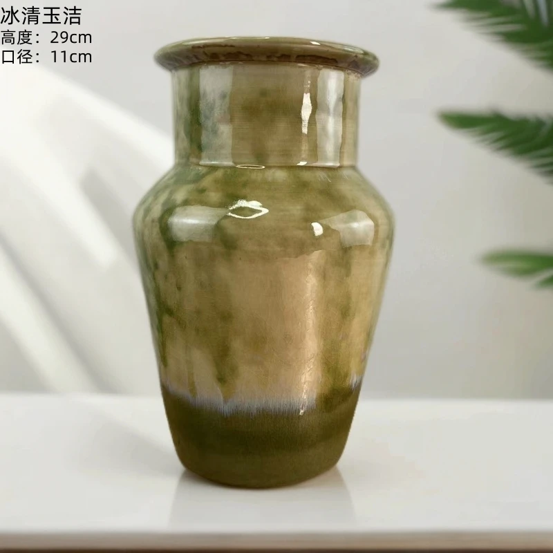 新款景德镇陶瓷北欧简约侘寂复古民宿酒店别墅插花无孔花器