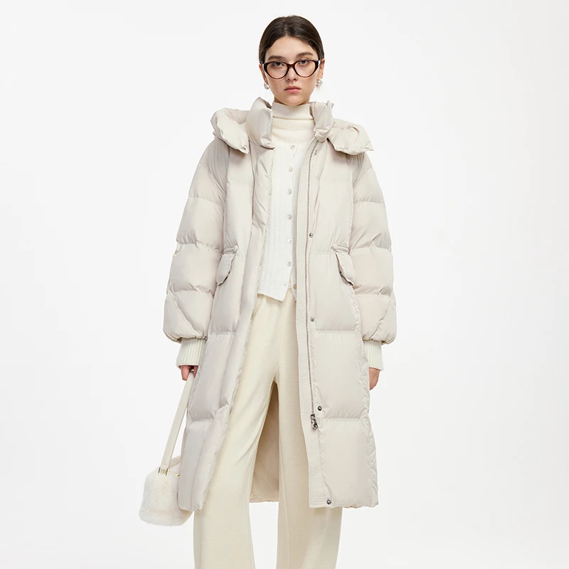 自巧小个子女装穿搭宽松保暖连帽高级感羽绒服厚外套 24ZQ94208