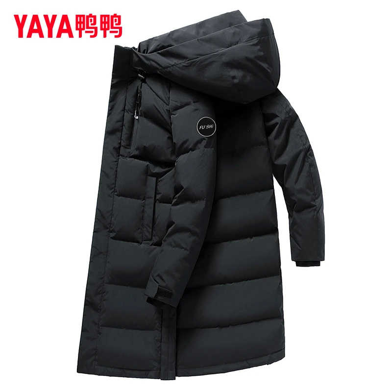 YAYA/鸭鸭鸭鸭羽绒服男2025新款冬季加厚连帽中长款冬季羽绒服女