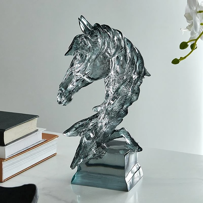 德国马到成功摆件客厅酒柜电视柜玄关轻奢软装高级感高档装饰品