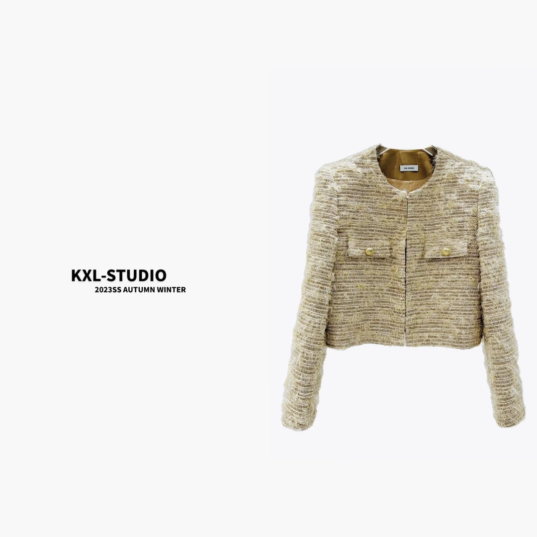 KXL-高定鎏金岁月短款外套8551