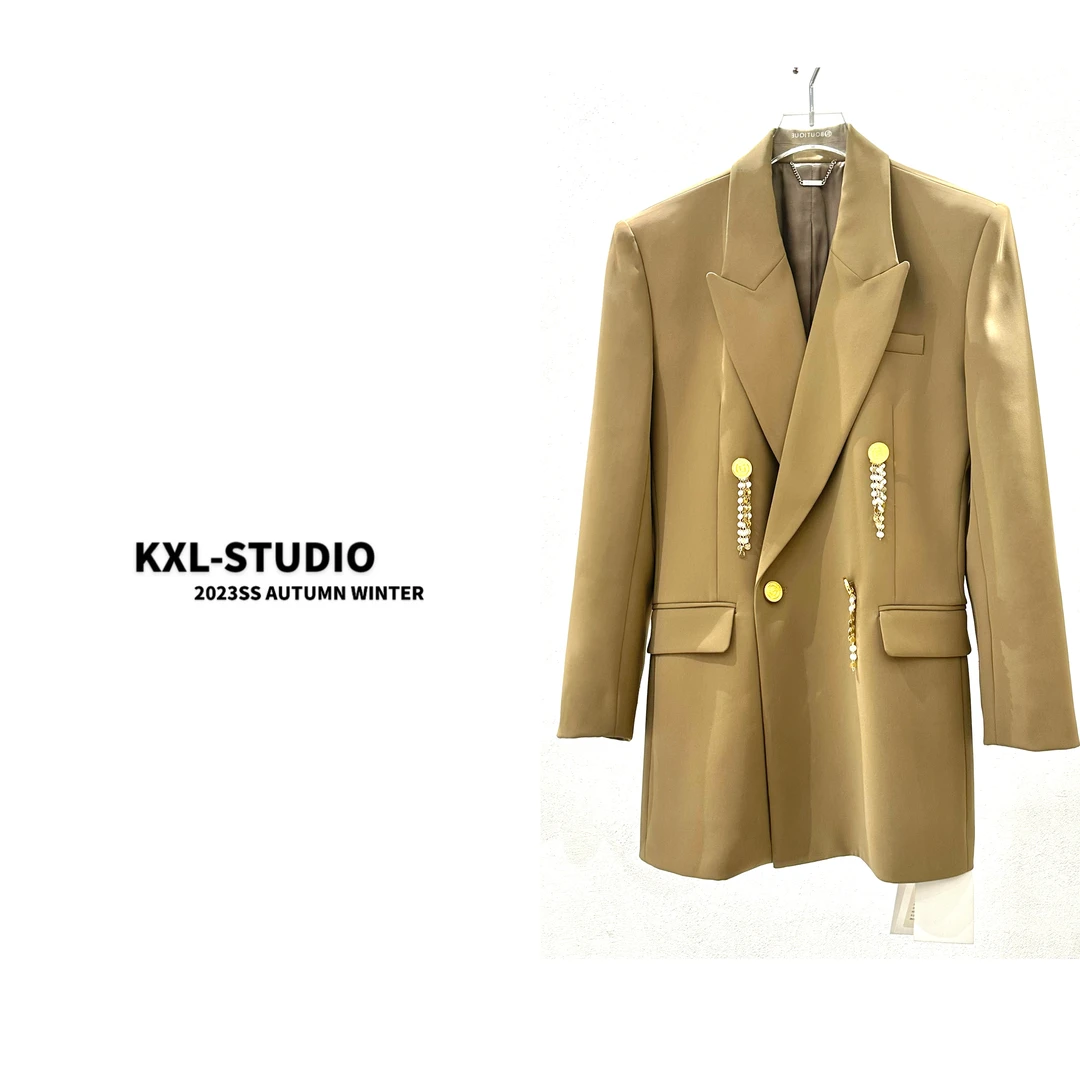 KXL-设计师款定制西服（卡其）8091