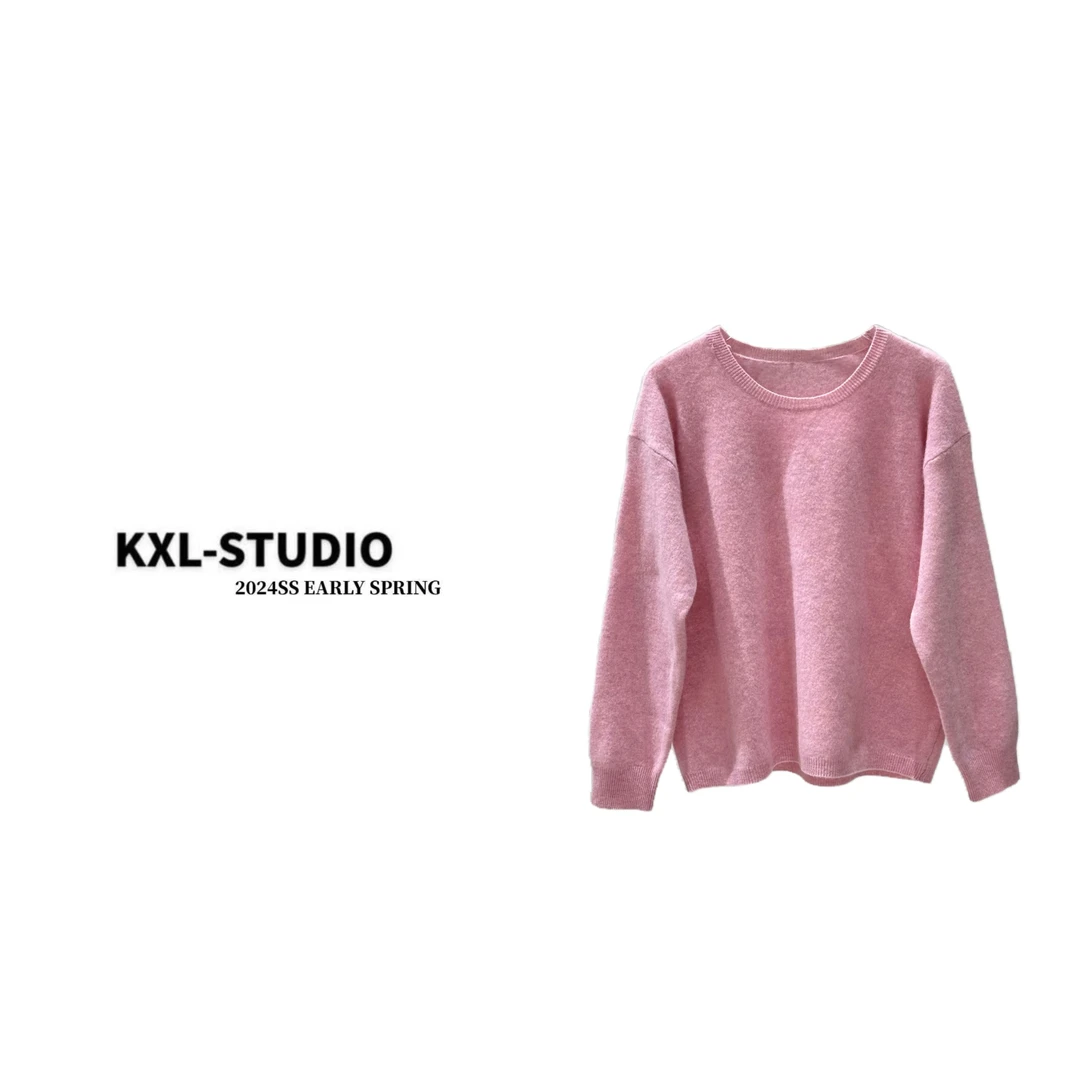 KXL-STUDIO【KELE精选】软弹亲肤-100%羊毛毛衣1122（粉色）
